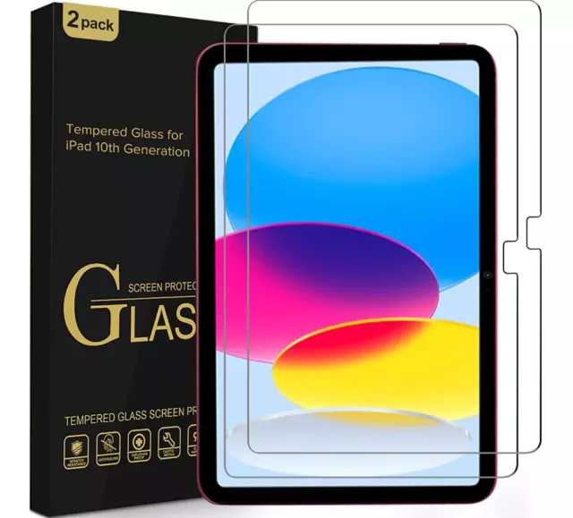 2X HD Premium Tempered Screen Protector For Apple iPad 10th Gen 2022 10.9 INCH