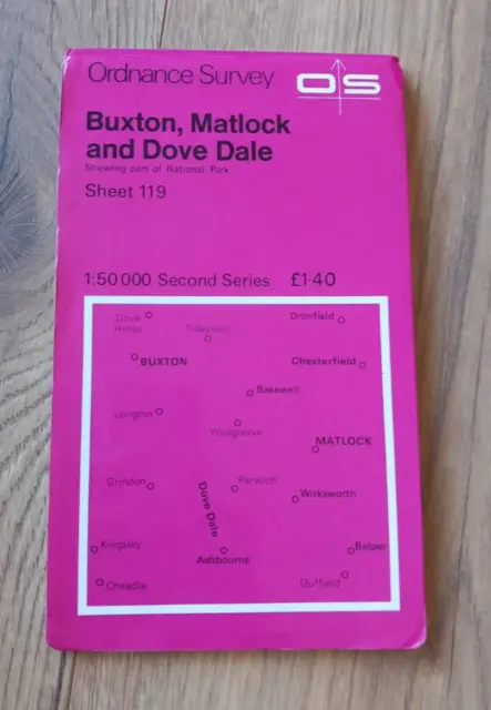 Buxton, Matlock & Dove Dale OS Map Sheet 119 (1: 50 000)(Revised 1977)