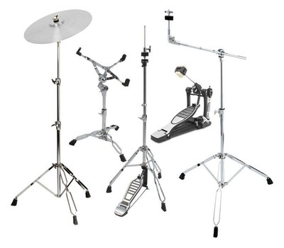 XDrum XDrum Hardware Pack Accessori per Batteria 5Pzi Supporto Asta HiHat Snare Pedale 