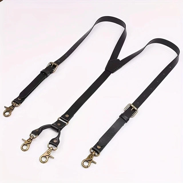 BUCKLES SUSPENDERS STRAPS Heavy Duty Suspenders Adjustable Rivets PU