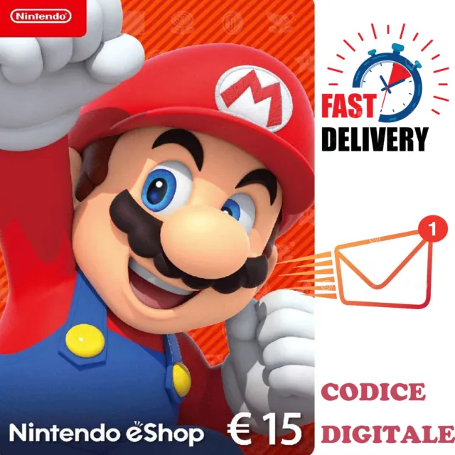 15 EUR Nintendo eShop Carta regalo - 15 € Nintendo eShop Codice download - IT/EU