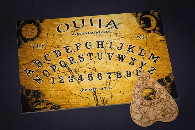 WICCSTAR Classique Ouija Bois. Planche de Ouija Board avec sa Goutte.  Spirit Board. avec Instructions détaillées