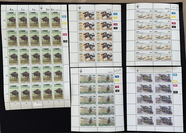 South West Africa. 8 Mnh Sheetlets 1984-1988