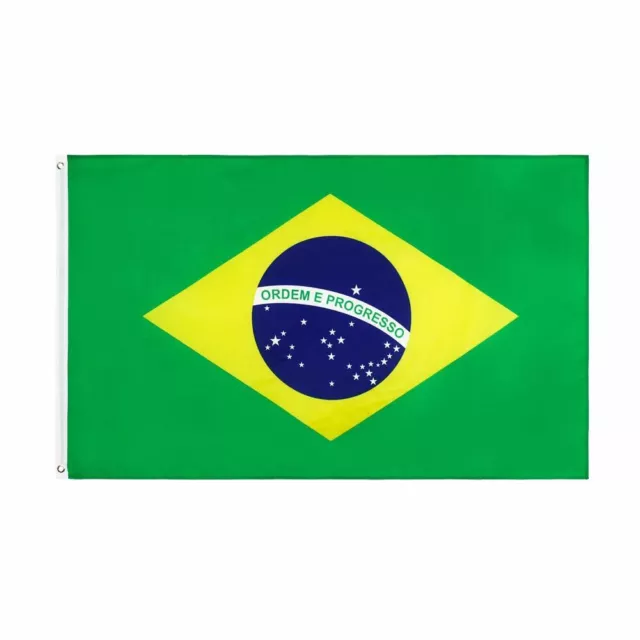 Brazil Flag Large 5x3FT National World Cup Brazilian Olympic Football Fan Suport