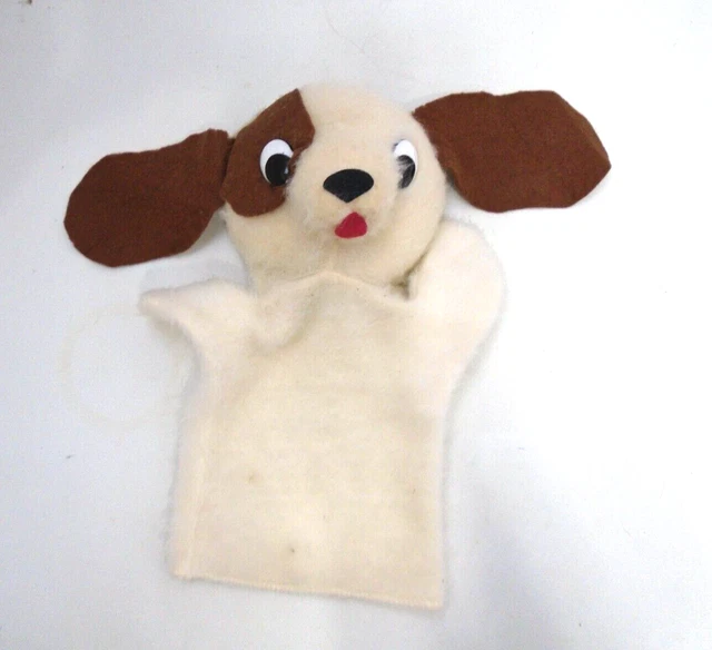 VINTAGE PUPPET BEAGLE Dog Puppet Teacher Aide Storytime Pretend Play