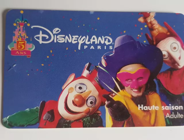 DISNEYLAND PARIS Collector 5. years Eurodisney Mickey 1997 Passport Card ticket
