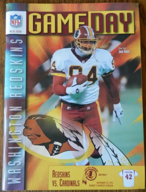 Redskins Gameday game program vs Cardinals November 10 1996