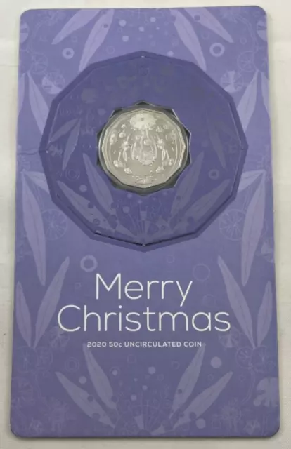 2020 Merry Christmas 50c Uncirculated Coin - CuNi - RAM -