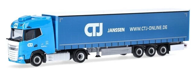 Miniature SCANIA R TL 4x2 avec remorque bâchée 3 Essieux HOTTER HERPA