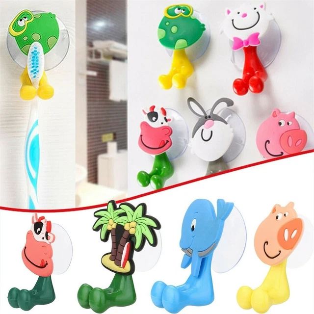 Soporte Cepillo de Dientes Desmontable 8*5 Cm Silicona Animal Soporte de Pared Niños