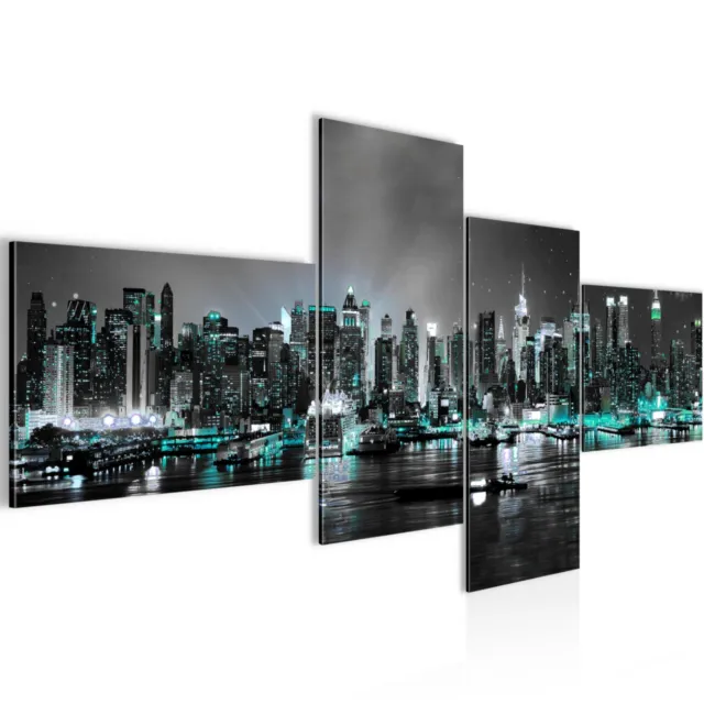 Wandbilder New York City Modern Wohnzimmer Bild Stadt Skyline 150x70 cm