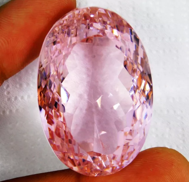 Certified 202.55 Ct Natural Brazilian Pink Topaz Oval Cut Loose Gemstone