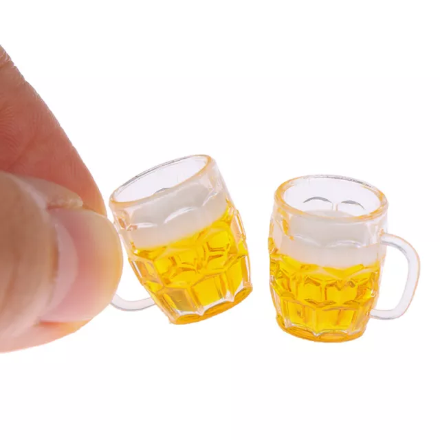 1Pc 1:12 Dollhouse miniature beer cup doll house kitchen drink accessories F SN❤