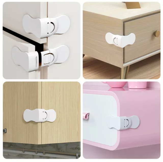 8 Pcs Baby Safety Drawer Lock Cabinet Door Locks Security Safety Buckle Children