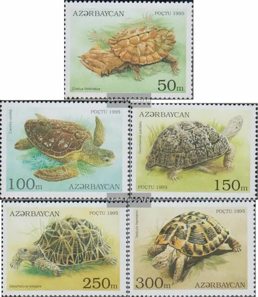 Aserbaidschan 223-227 (kompl.Ausg.) postfrisch 1995 Schildkröten
