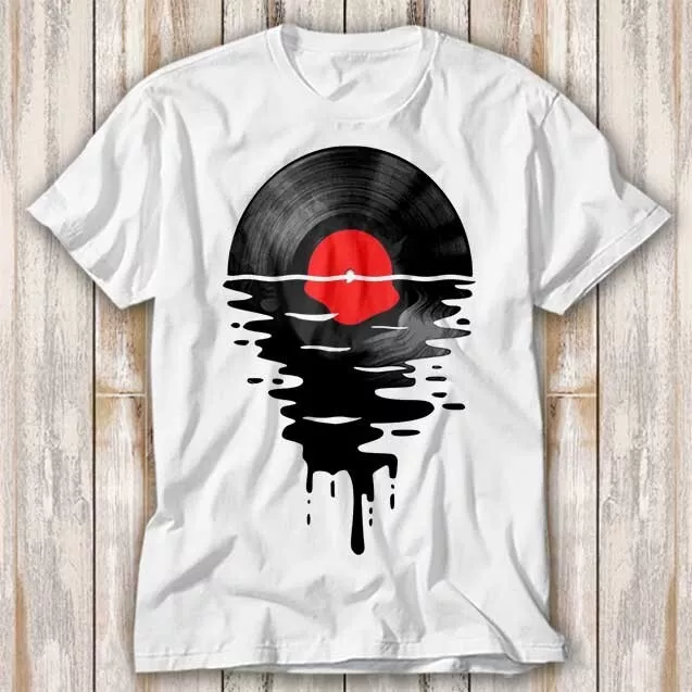 Melting Vinyl T Shirt Best Seller Top Tee Unisex 4224