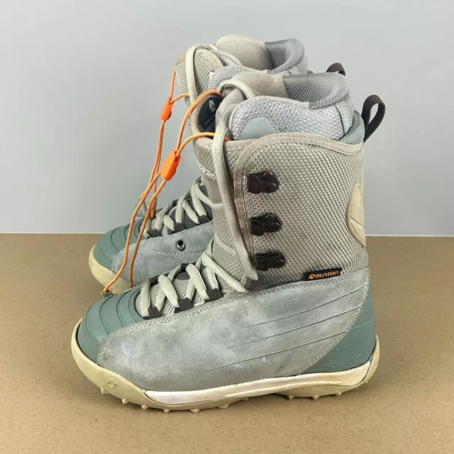 Burton Freestyle Snowboarding Boots Womens 6.5 Gray Tan Lace Up Winter