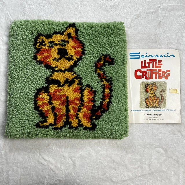Alfombra vintage mate con pestillo de hilo Spinnerin Little Critters decoración