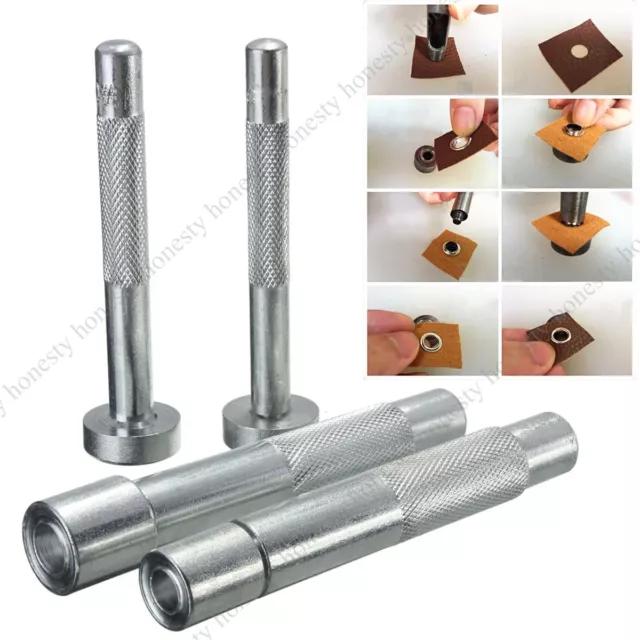 Hollow Hole Punch Tool Leather Cutter Die Craft Press Studs Fixing Tools  Set