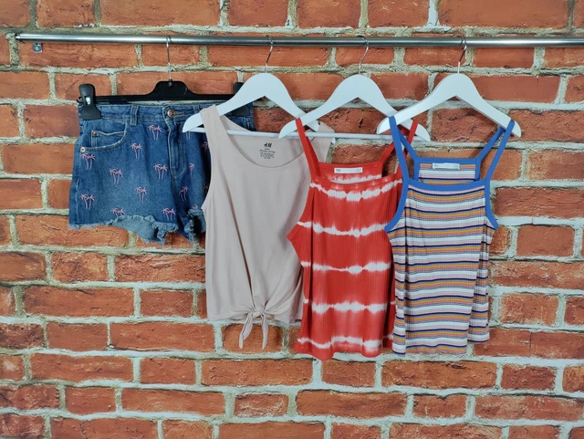 Girls Bundle Age 10-11 Years M&S H&M Etc Denim Shorts Sun Top T-Shirt Kids 146Cm