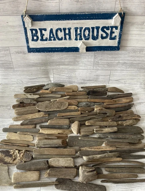 100 Small Driftwood Pieces Arts Crafts Beach Natural Sea Nautical Home Decor