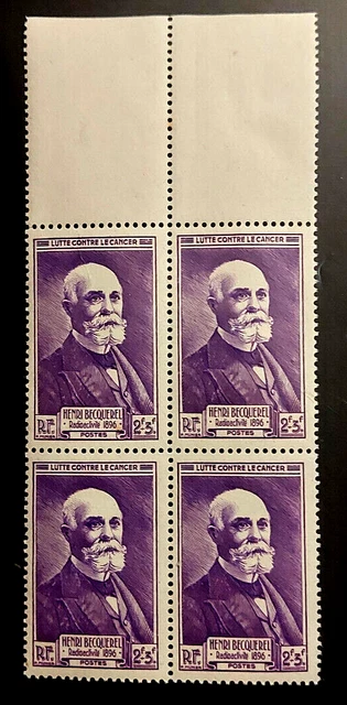 France 1946  bloc de 4 timbres  neuf**  YV N° 749 Becquerel