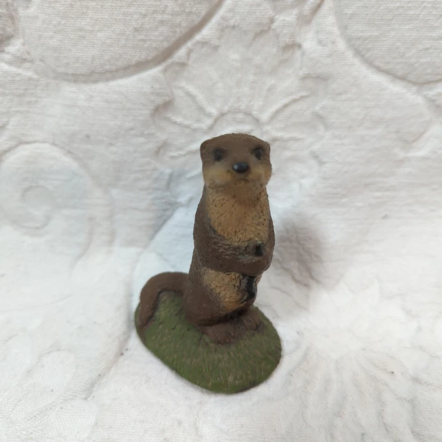 Rare Vintage 1989 Handmade Otter Figurine By P.J. Dutt Barnstable Excc 3.5 inch