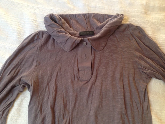 Top Tunique IKKS En Lin 100% - Imprimé Rock Tête De Mort Paris, Taille S, Occasion TB