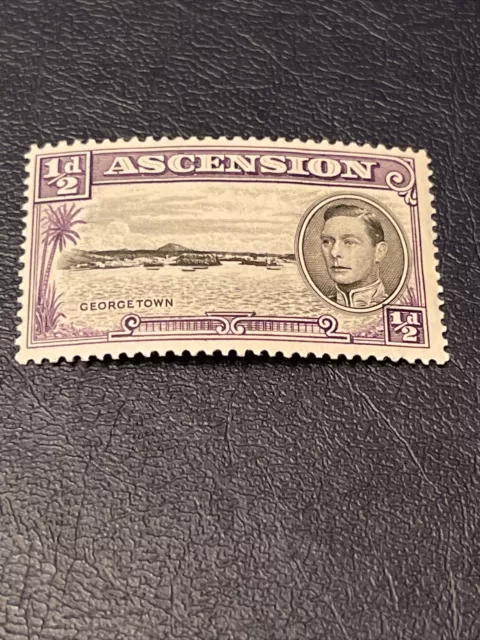 Ascension 1938 King George VI 1/2p violet perf 13 1/2 (40a) MH