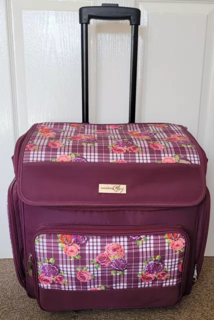 Everything Mary Rolling Tote Bag, 2 Wheel Trolley Bag for Crafts/Storage.