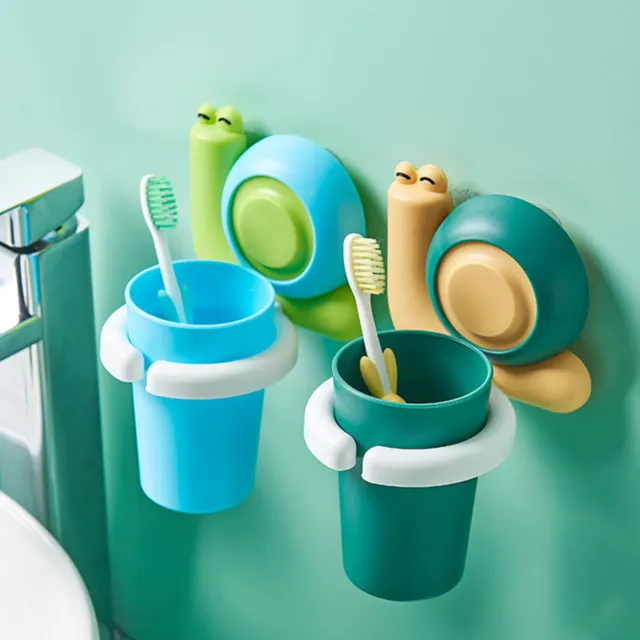 Soporte para cepillo de dientes montado en pared fácil de limpiar para niños soporte para cepillo de dientes creativo