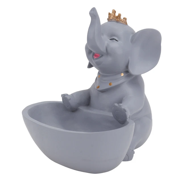 Caja de dulces decorativa resina estatuas de elefantes decoración del hogar estante de toallas