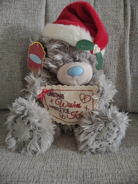Me To You Christmas Plush Bear Holding A Sign New With Tags