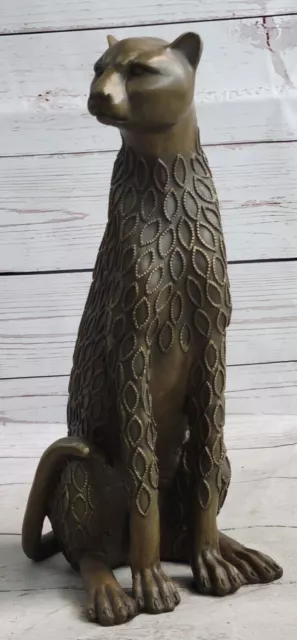 Henry Moore Cougar Jaguar Puma Wild Life Bronzo Scultura Statua Statuina Nr