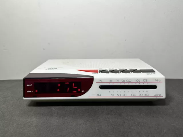 Vintage AWA B324 Alarm Clock AM/FM Radio Tested & Working White