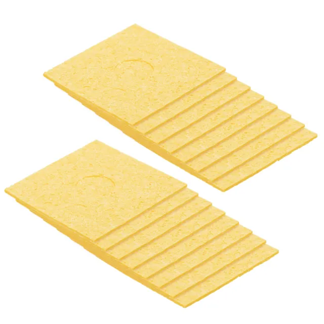 15 pz spugna per saldatura 6 x 6 cm quadrati con fori pulizia spessore giallo profondo