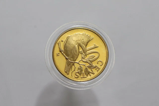 British Virgin Islands 10 Cents 1974 Gold Plated B25 Zs15