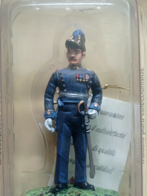 Figura De Plomo Teniente Coronel Del Cuerpo De Estado Mayor 1863
