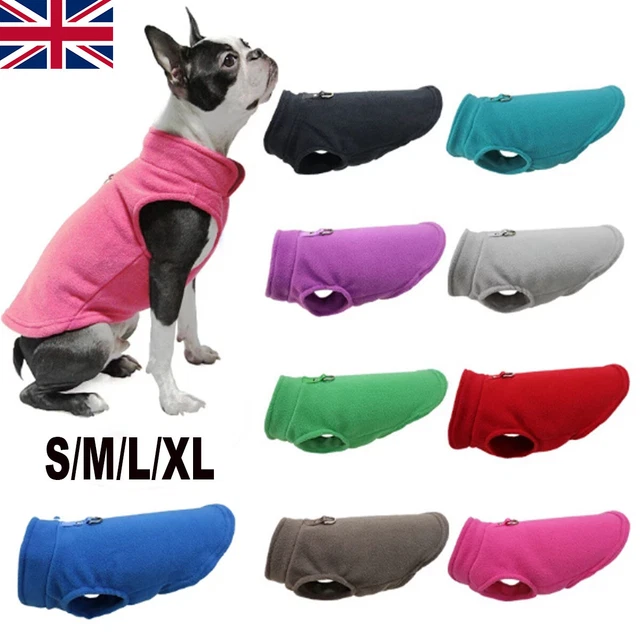 Dog Pet Warm Coat Fleece Jacket Jumper Sweater Winter Clothes Puppy Vest Outfit
