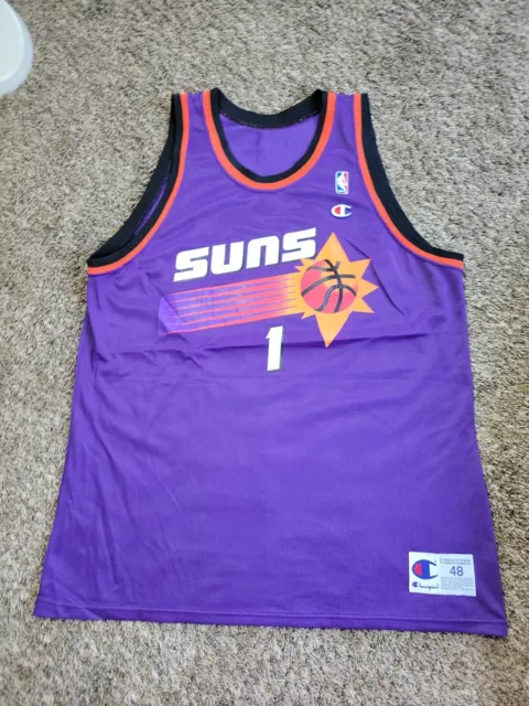 Vintage 1990s Jason Kidd Phoenix Suns NBA Purple Champion 