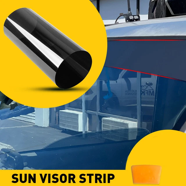 Visiera tinta parabrezza anteriore parabrezza parabrezza universale 150 cm striscione sopracciglia