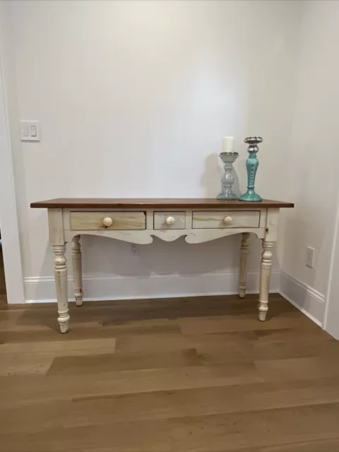 Console ~ Entry Table ~ Hall Table ~ Farmhouse Pine Sofa Table by Ethan Allen