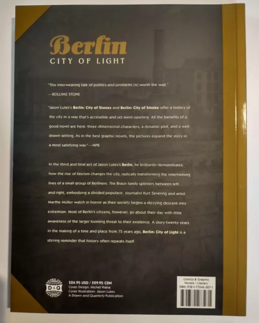 Berlin City of Light Book 3 Jason Lutes Drawn & Quarterly 2018 Softcover 2