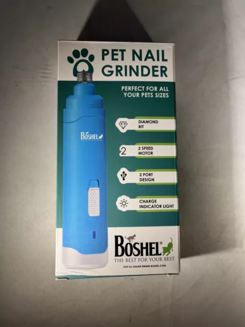 Boshel Diamond Bit 2 Speed Rechargeable Low Noise Pet Nail Grinder W