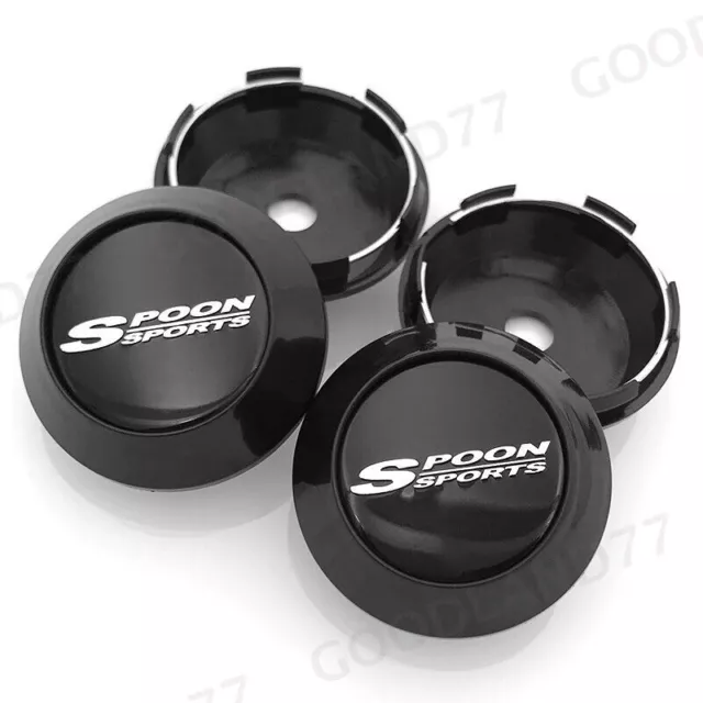 4PCS x 68mm Spoon Sports Rim Cap Car Wheel Centre Caps Cover Hubcap Covers