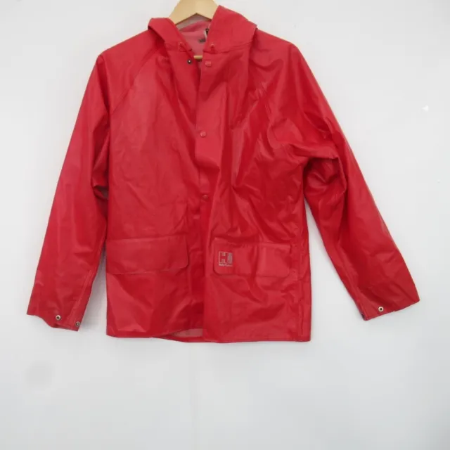 Vintage Helly Hanson Childs Sailing Jacket Mac Waterproof Coat Red Age 9-10