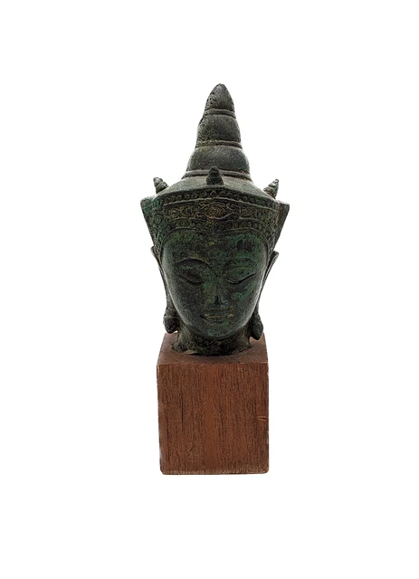 Antique Thai Bronze Buddha Head