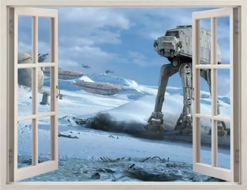 STAR WARS FENSTER WINDOW STICKER 3D Wandaufkleber Wandtattoo NEU XL 162