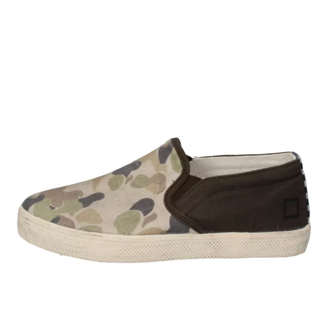 SCARPE BAMBINO DATE 32 EU mocassini verde beige tessuto AD846 B