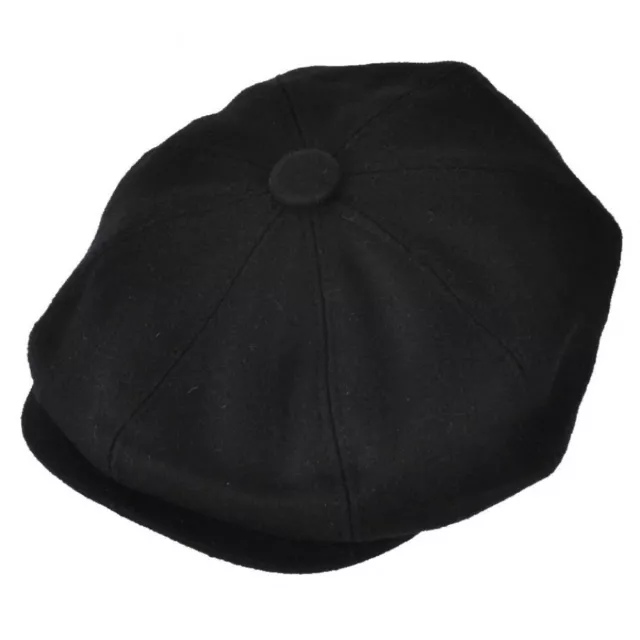 Negro Papelero Tapa Mezcla Lana 8 Panel Campo Gatsby Sombrero Hombre Ru Vendedor